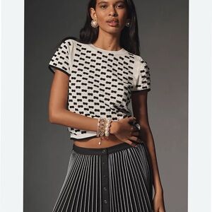 Anthropologie Maeve 3D Bow Baby Sweater Tee